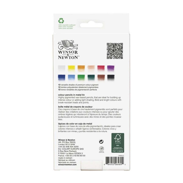 Winsor & Newton Colour Pencils Set 12